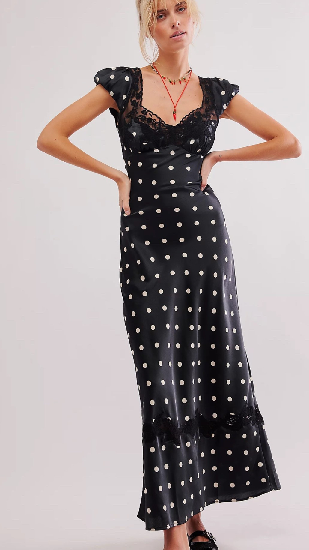 The most stunning dress for summer and even into fall from free people! 
.
.
.
.
.
Maxi dress lace polka dots romantic girly date night out

#LTKdresses #LTKsummer #LTKstyletip