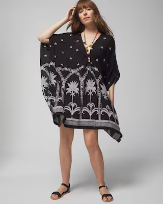Women's Soma Swim Embroidered Cover-Up in Black size Small/Medium | SOMA