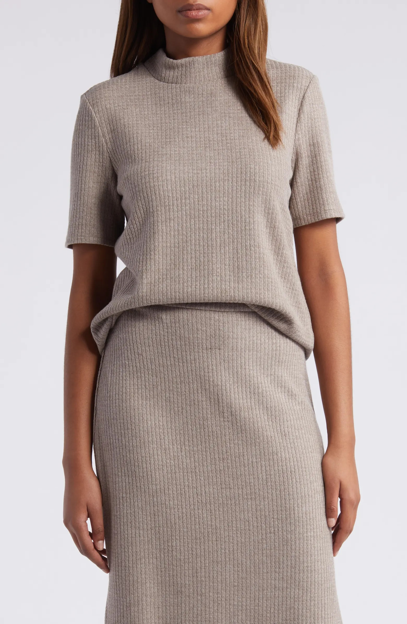 Halogen® Rib Mock Neck Top | Nordstrom | Nordstrom