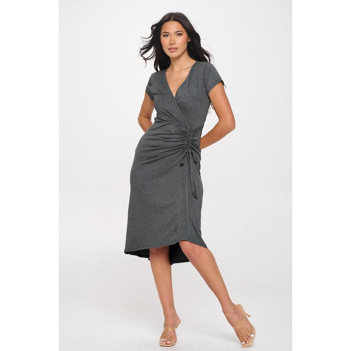 WEST K Women's Emma Ruched Midi Faux-Wrap Dress | Target