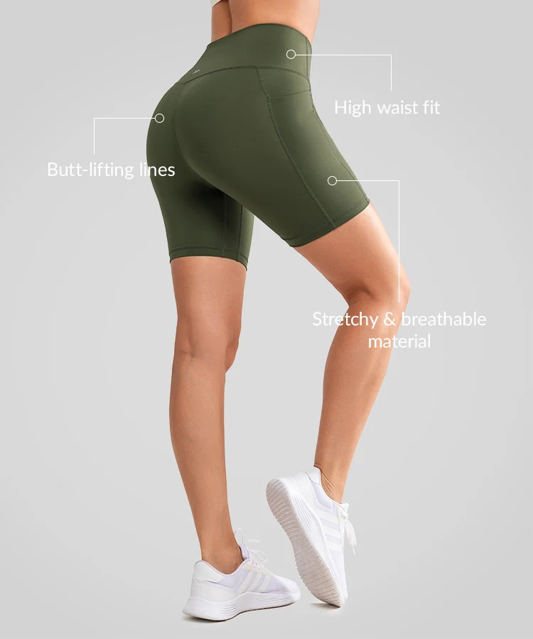 Shift High-Waist Tight Running Shorts  3" 4" 6" 8"| Women's High Support Sports Shorts | Yvette Sports Development