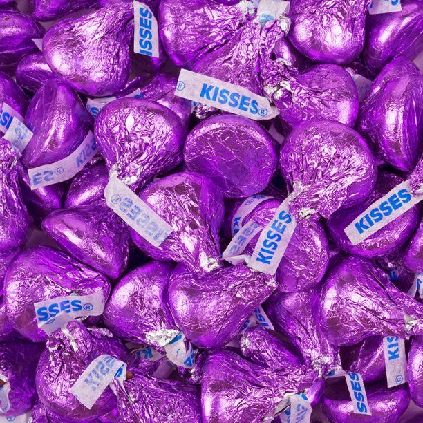 Purple Hershey's Milk Chocolate Kisses Foil Wrapped Bulk Chocolate Candy | Walmart (US)