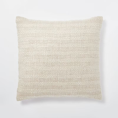 Oversized Woven Acrylic Square Throw Pillow Cream - Threshold™ designed with Studio McGee | Target