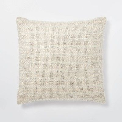 Oversized Woven Acrylic Square Throw Pillow Cream - Threshold&#8482; designed with Studio McGee | Target