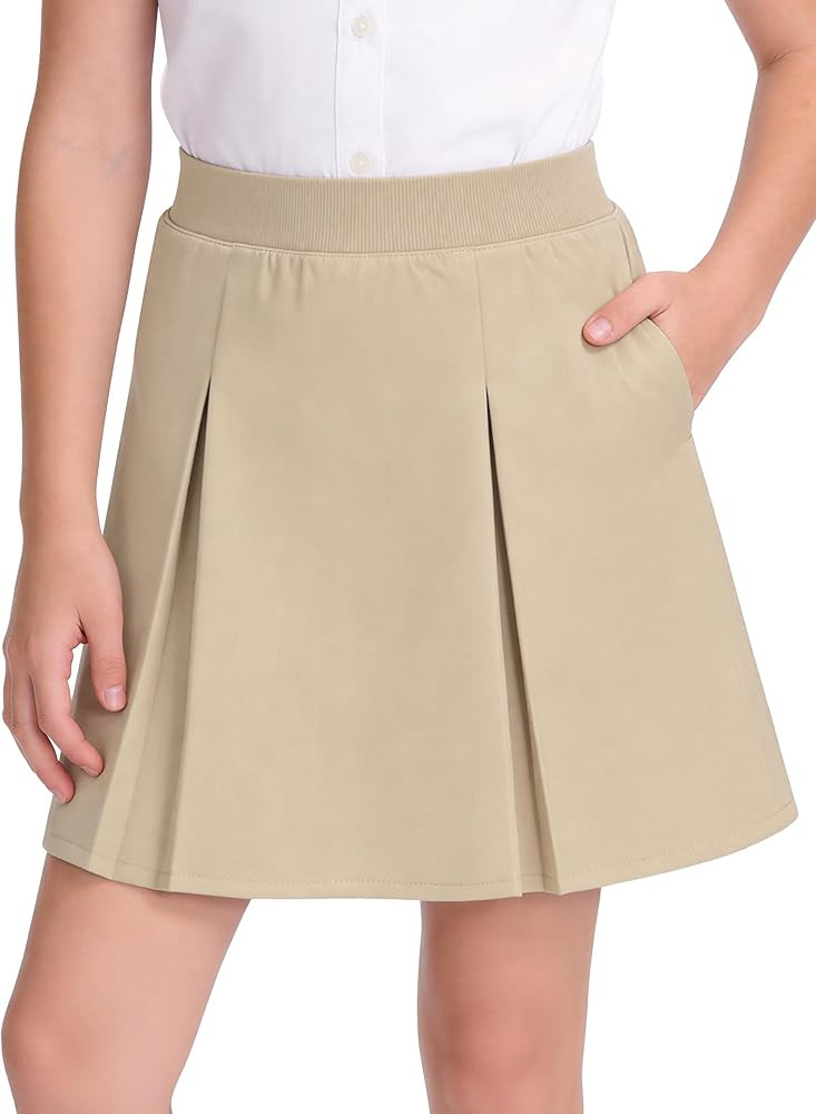KEREDA Girls School Uniform Skirts Pleated Pull-on Scooter Skorts for Kids | Amazon (US)