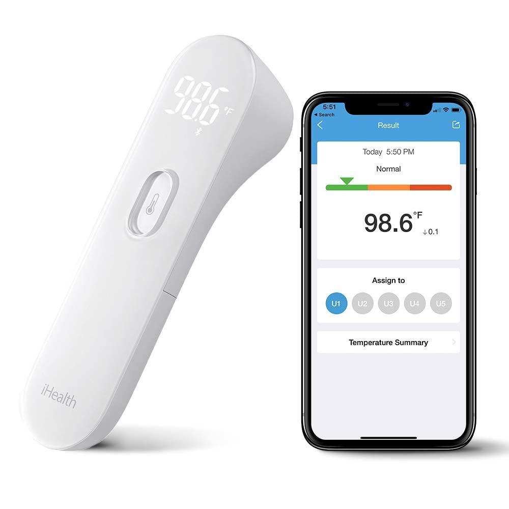 iHealth Wireless No-Touch Thermometer for Adults, Digital Infrared Fever Thermometer for Home, Th... | Amazon (US)