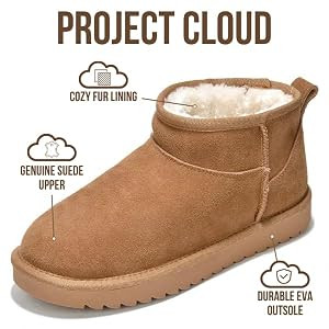Project Cloud Genuine Suede Ankle Boots for Women - Water Resistant with Memory Foam Insole Winte... | Amazon (US)