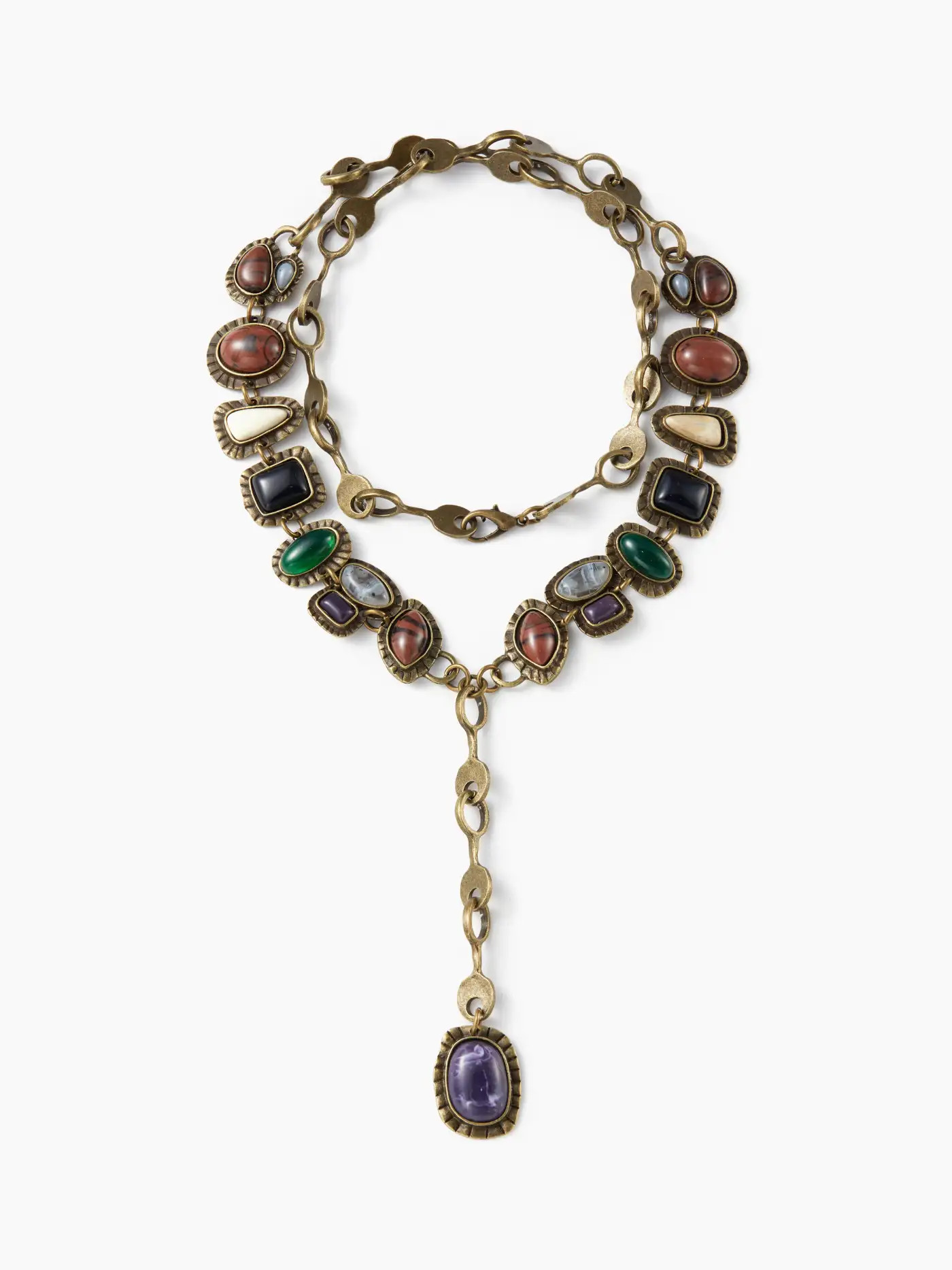 Alloy STONE Y-SHAPED NECKLACE For Vacation | Cider