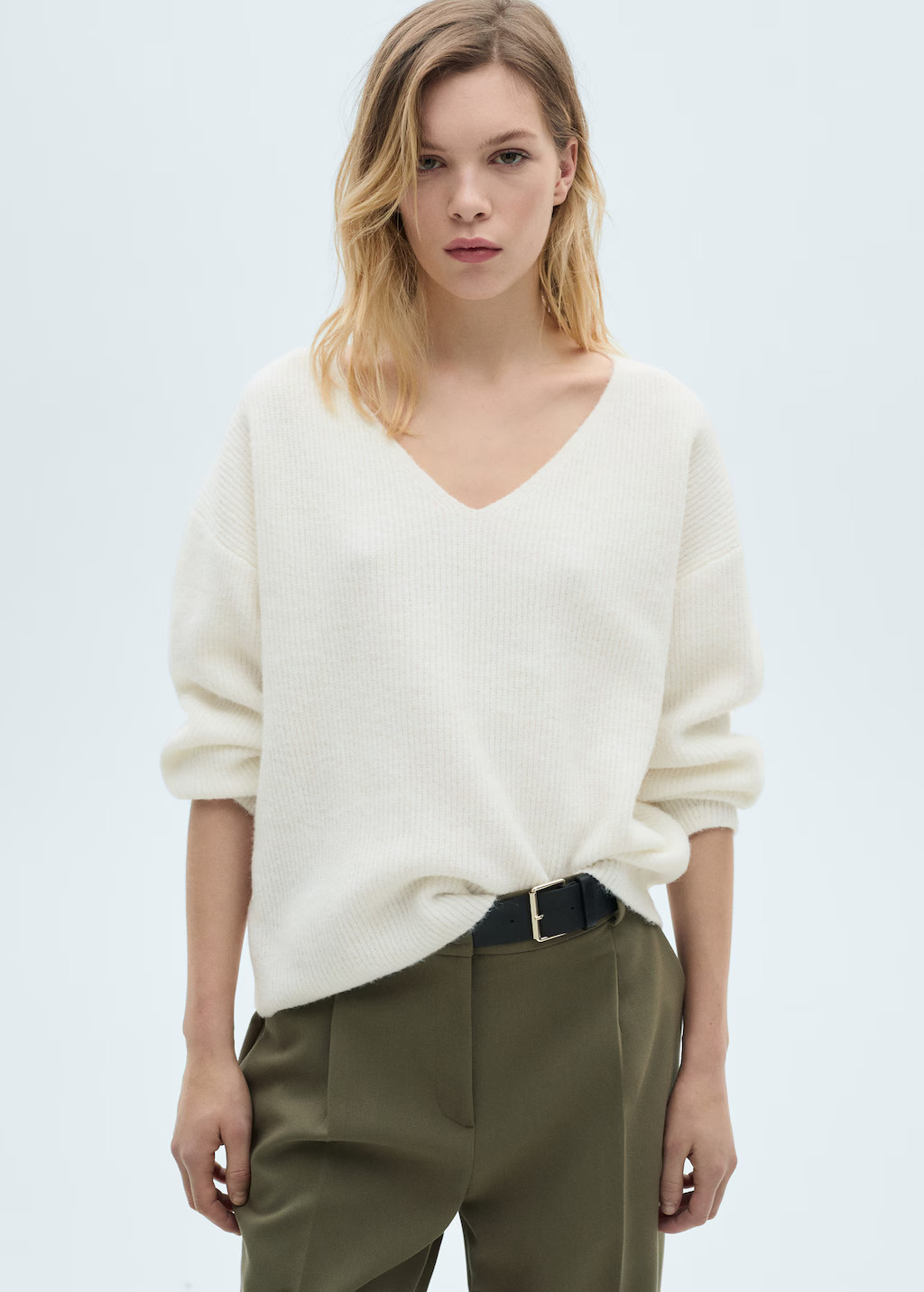 Strickpullover mit V-Ausschnitt - Damen | MANGO Deutschland | Mango EU