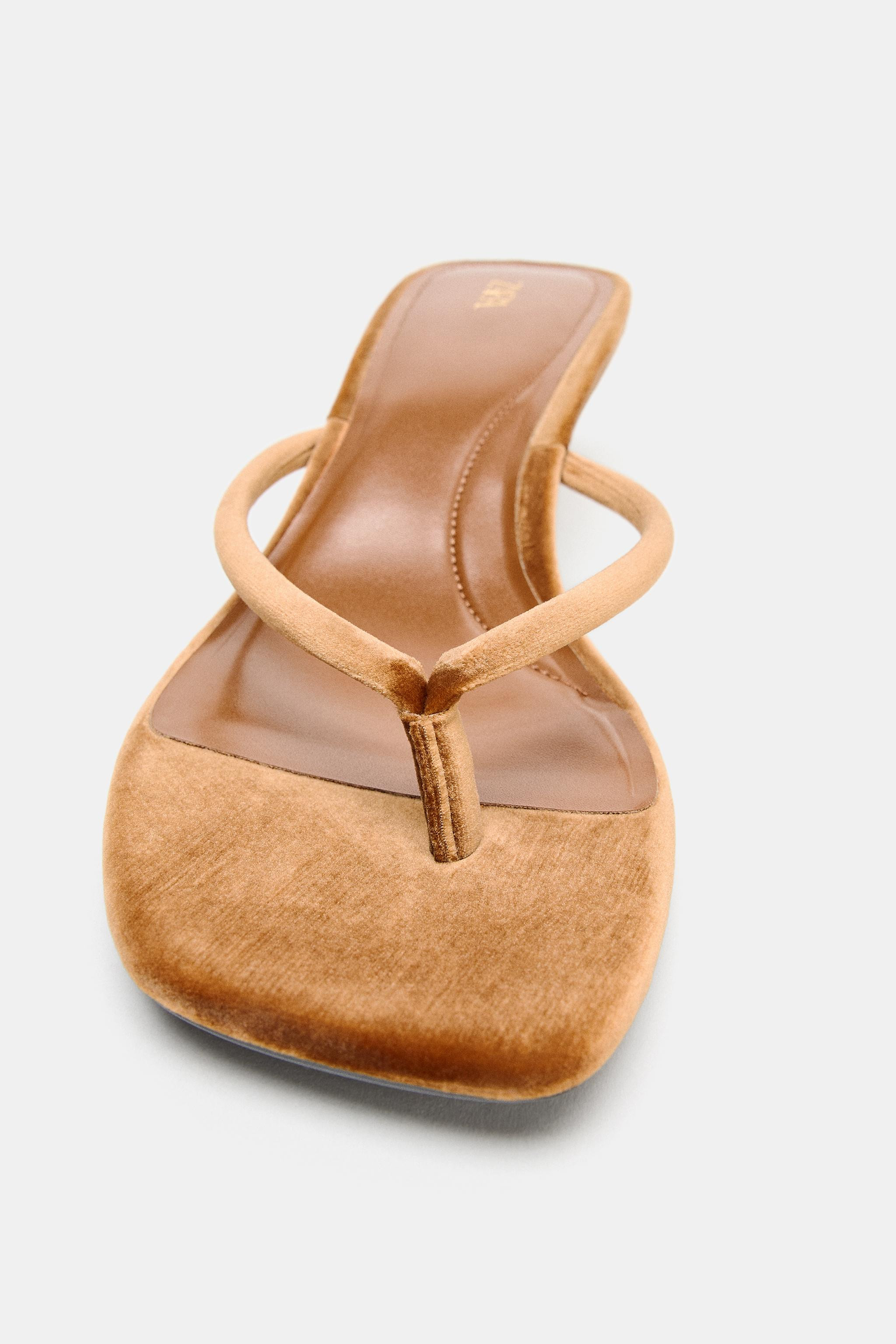 VELVET EFFECT SANDALS | Zara US