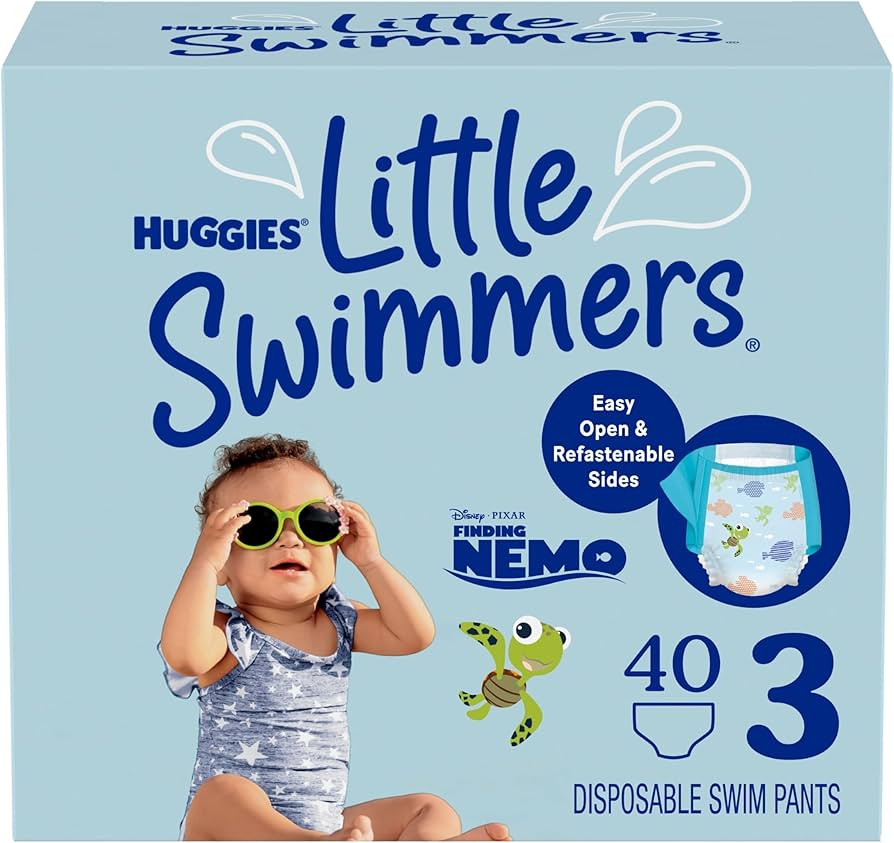 Huggies Little Swimmers Disposable Swim Diapers, Size 3 (16-26 lbs), 40 Ct (2 packs of 20), Packa... | Amazon (US)