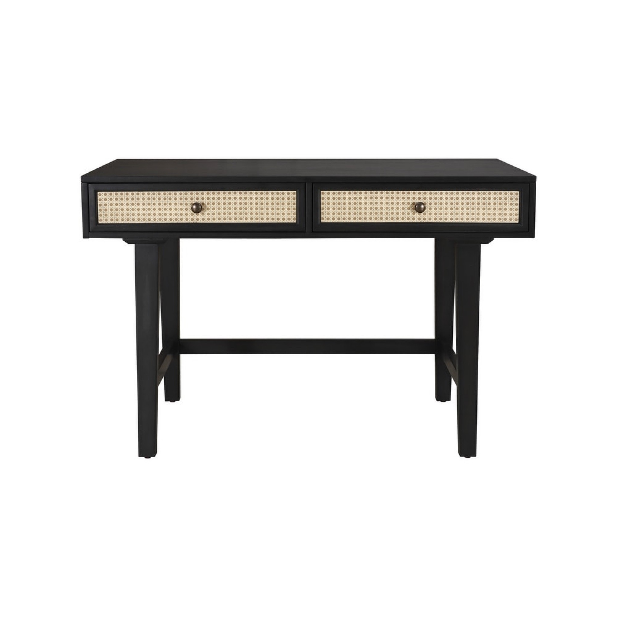 Abbyson Veronica Two Toned Cane Writing Desk