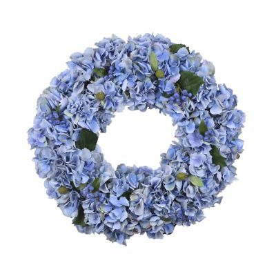 Indigo Lush Hydrangea Wreath | Frontgate | Frontgate