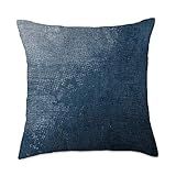 Cacti Chic Navy Distressed Denim Throw Pillow, 18x18, Multicolor | Amazon (US)