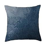 Cacti Chic Navy Distressed Denim Throw Pillow, 18x18, Multicolor | Amazon (US)