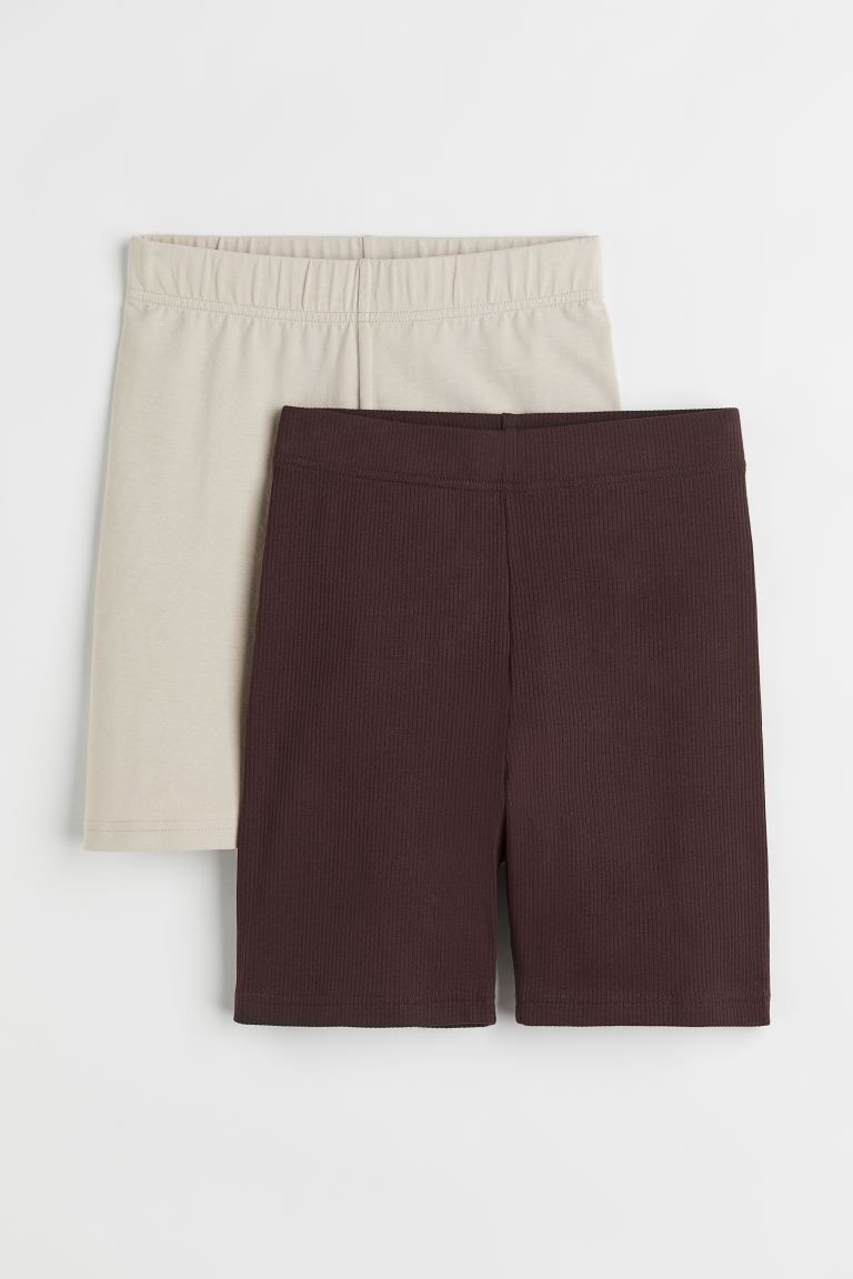 Conscious choice  New ArrivalCycling shorts in soft cotton jersey. Regular waist with concealed e... | H&M (US + CA)