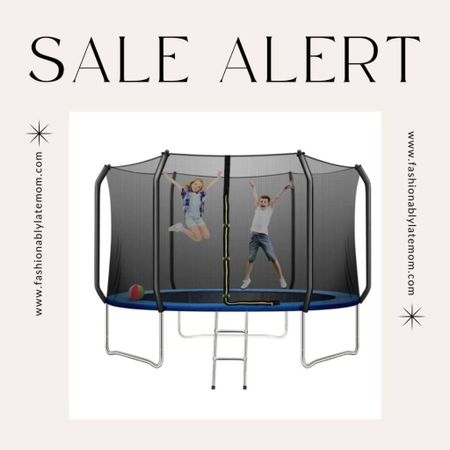 We’re having a sale on this trampoline!
Fashionablylatemom 
TRIPLE TREE 10 FT Trampoline with Safe Enclosure Net, 660 lbs Capacity for 3 Kids, Outdoor Fitness Trampoline with Waterproof Jump Mat Ladder for Indoor Park Kindergarten Toddler Trampolines
Thickened Steel Tube: Our kids trampoline is made of 1.3mm thickened galvanized steel tube, which is not only environmentally friendly, but also prevents rust and improves 

#LTKGiftGuide #LTKsalealert