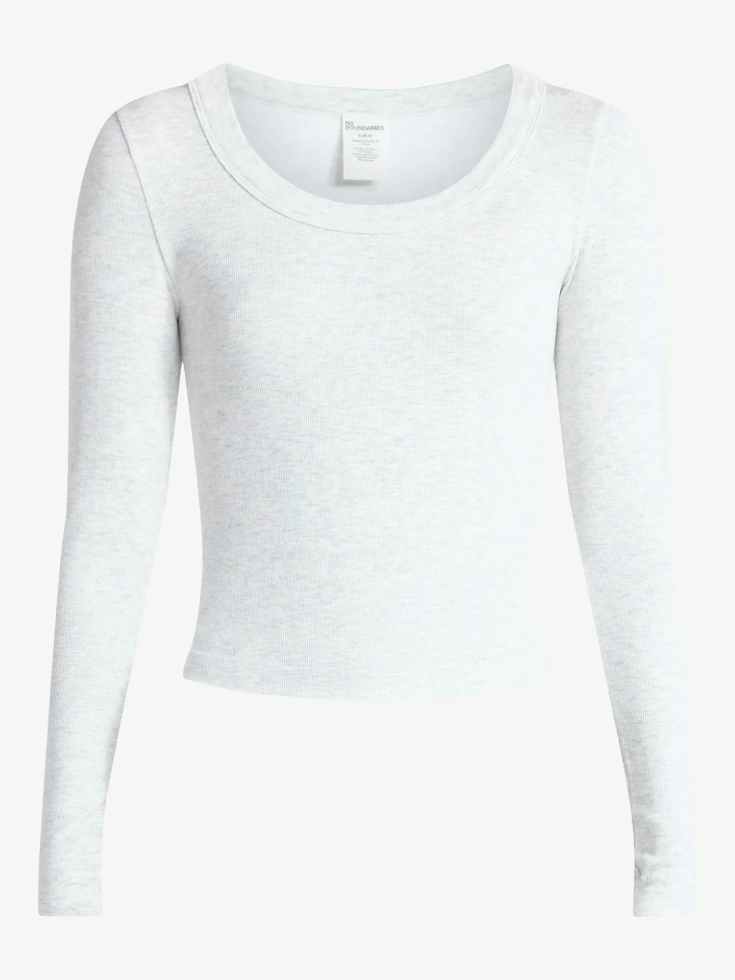 No Boundaries Scoop Neck Seamless Tee, Women's | Walmart (US)