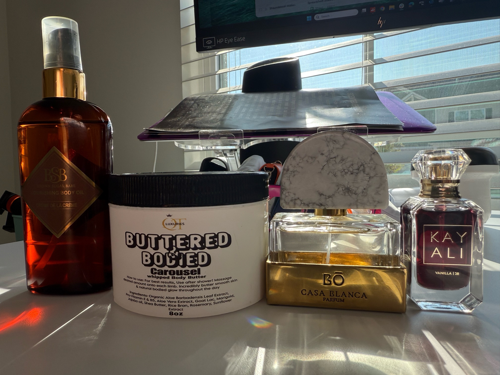 🤗🤎I SMELL GOOD🤎🤗

Inspired by Miss Yummie herself. I saw her story on IG, and wanted to try it. 
I’m getting my mammogram done today and will be pitching all of these to the entire doctor’s office! 😂

BSB Creme De La Creme
Top: Vanilla orchid and Jasmine.
Heart: Brown Sugar and Tonka Bean.
Base: Amberwood, Musk and Patchouli.

QT Luxuries Carousel Whipped body butter 
Notes:
Cotton candy, red apple, sparkling bergamot
Buttery popcorn, soft freesia, and delicate iris petals
Creamy caramel, luscious vanilla bean, golden amber, and smooth sandalwood.

H.O.B Casa Blanca
OLFACTORY FAMILY: Woody Fruity
CREAMY MINERALS, WHITE TEA,
LABDANUM, COPAL BLANCO, DESERT FIG ,WHITE SUEDE, TOBACCO, WHITE OUD

K^yAli V28
Key Notes: Vanilla Orchid, Tonka Absolute, Amber Woods, Musk, Brown Sugar




#LTKOver40 #LTKFindsUnder50 #LTKBeauty