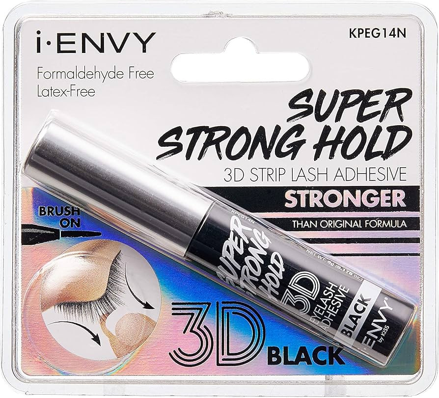 i-Envy Super Strong Hold 3D Strip Lash Glue Brush-On False Eyelash Adhesive, Waterproof, Hypoalle... | Amazon (US)