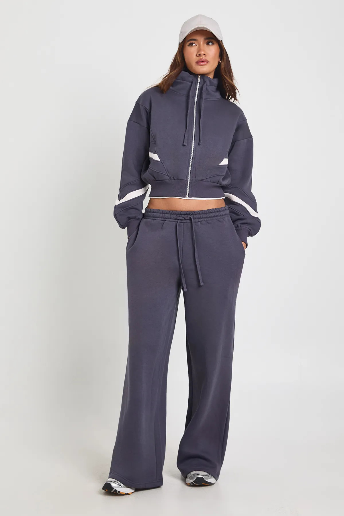 Tracksuits | Funnel Neck Contrast Panel Sweatshirt Tracksuit | boohoo | Boohoo.com (UK & IE)