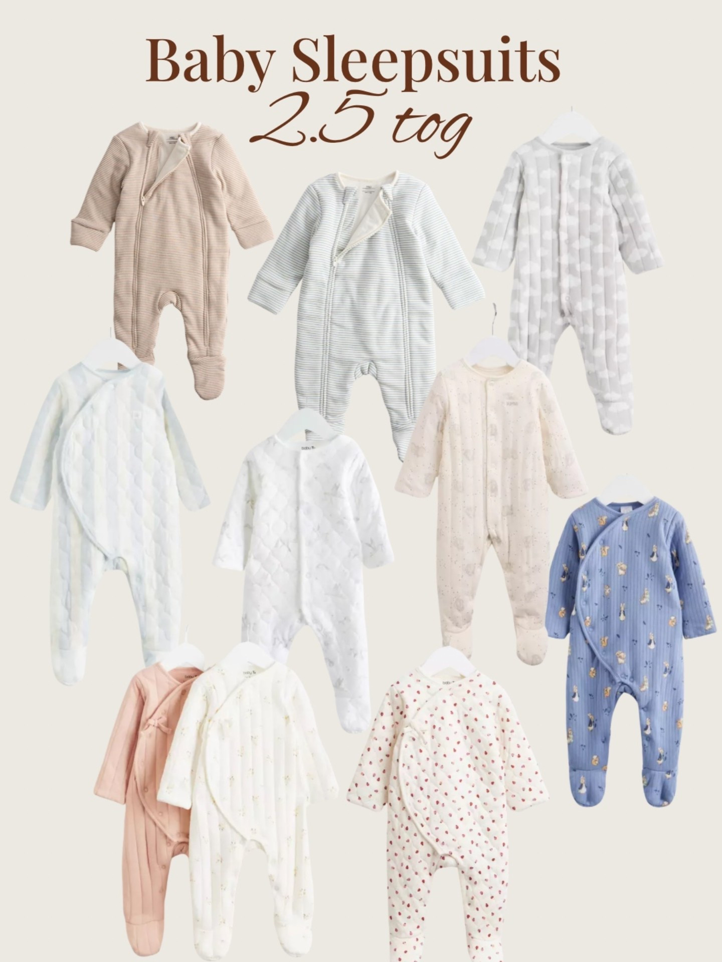 2.5 tog long sleeved baby sleepsuits for nighttime ☁️ 

#LTKbaby #LTKuk #LTKwinter