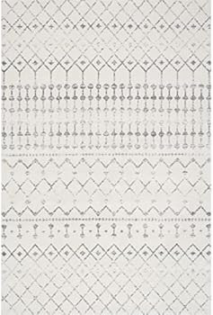 nuLOOM Moroccan Blythe Area Rug, 8' x 10', Grey/Off-white | Amazon (US)