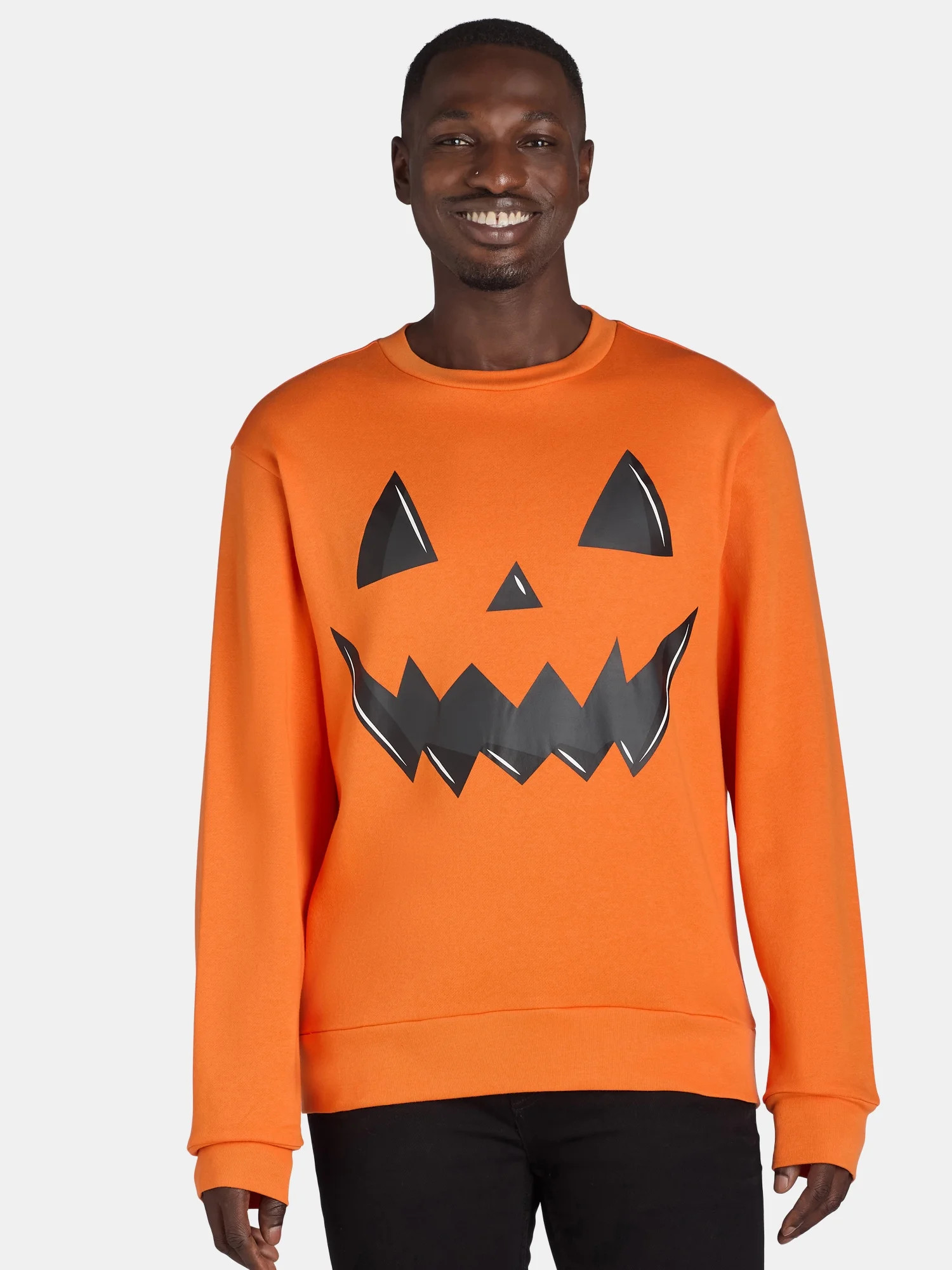 Halloween All Gender Jack O Lantern Graphic Sweatshirt, Men's Sizes XS-3XL - Walmart.com | Walmart (US)