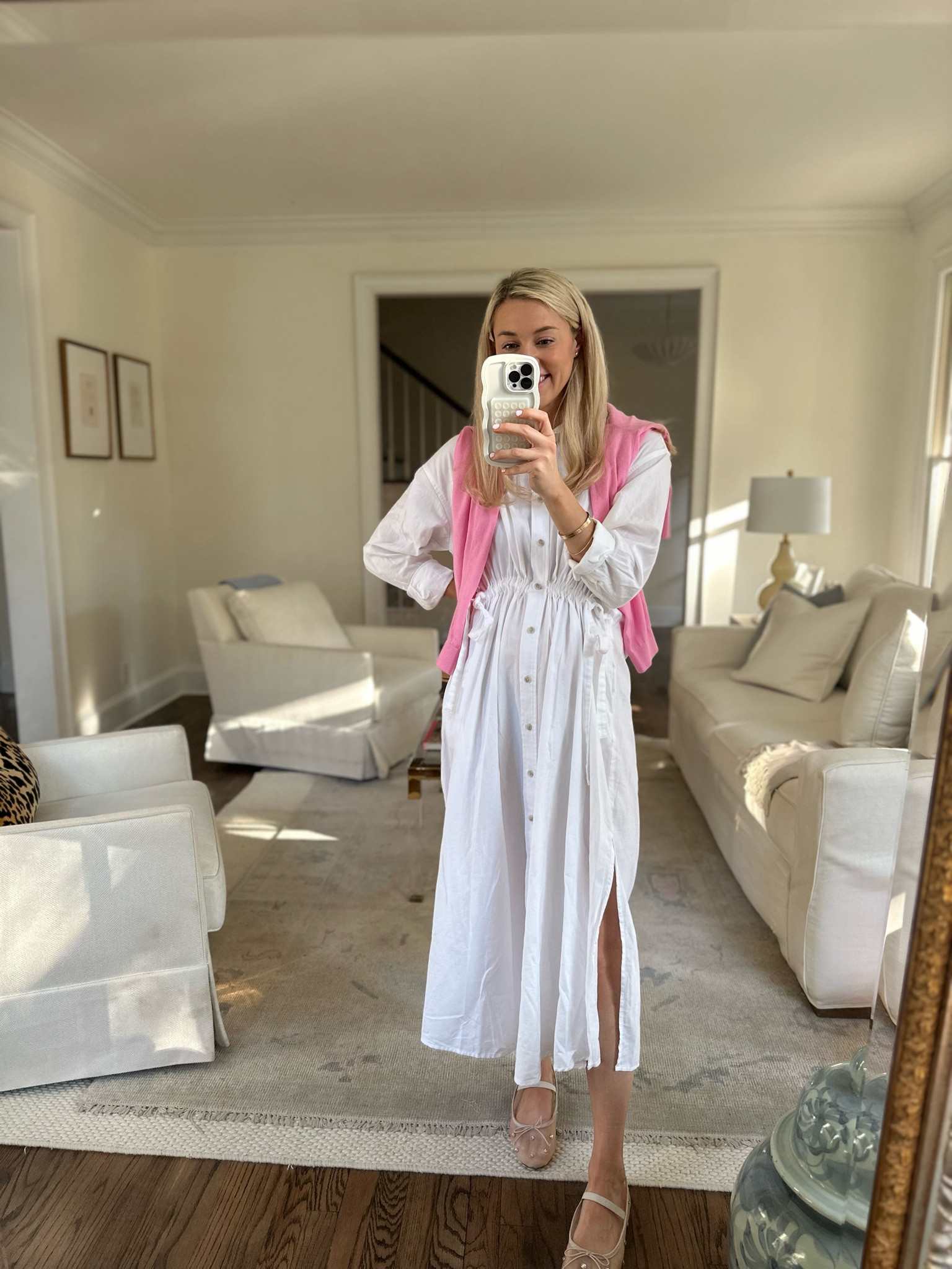 Five ways to style the trending mesh jeweled ballet flats by Loeffler Randall! Also linked some other options for less! 1. simple dress & cardigan - these are both from Target and under $35, 2. Anything pinstripe or chambray - this is the same colorway and also $35 3. With a sweater and jeans - these Veronica Beard jeans are my go to and this cardigan feels and looks like J. Crew for $25. 4. With a patterned lightweight dress - obsessed with this new one from Marea 5. Jean skirt and layers - I have gotten so much wear out of this Anthropologie skirt and this sweater is a dupe for the Jenni Kayne one. 

#LTKfindsunder50 #LTKSeasonal #LTKshoecrush