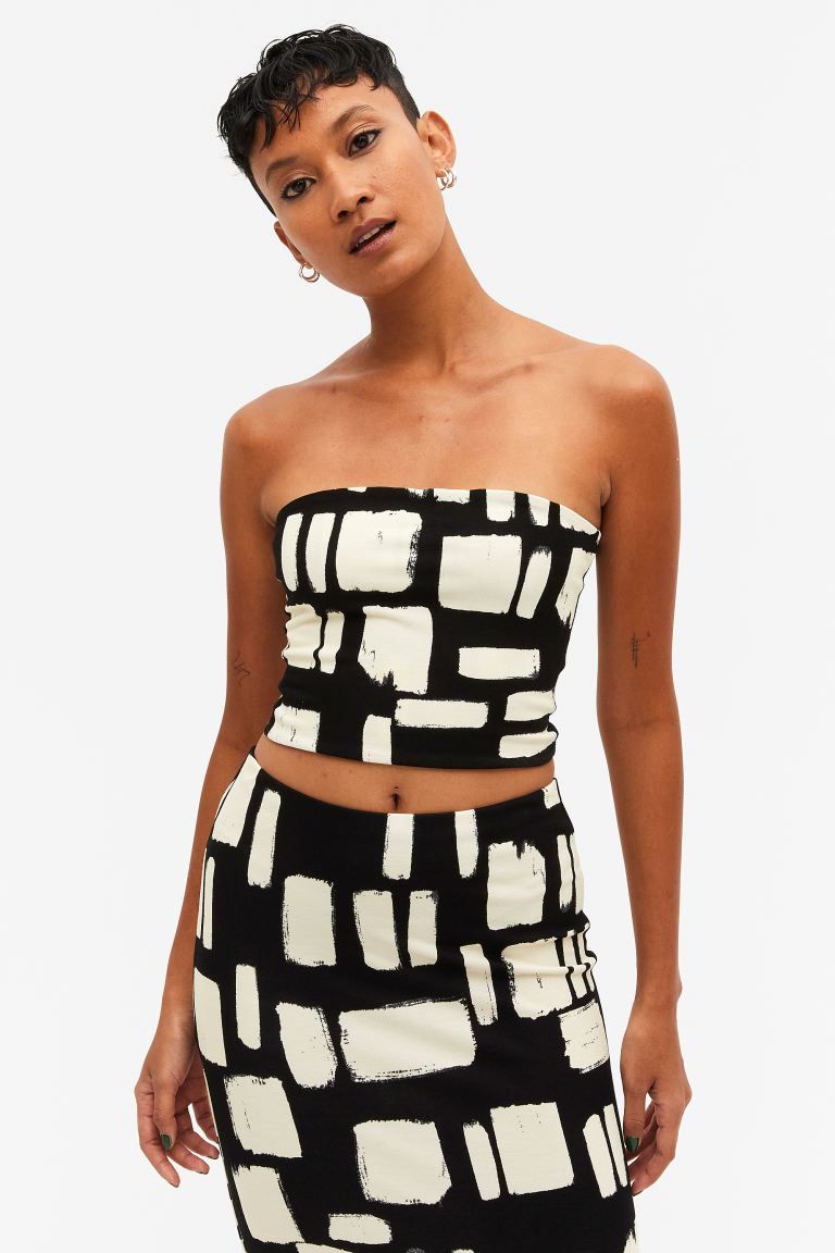 Cropped bandeau top | H&M (UK, MY, IN, SG, PH, TW, HK)