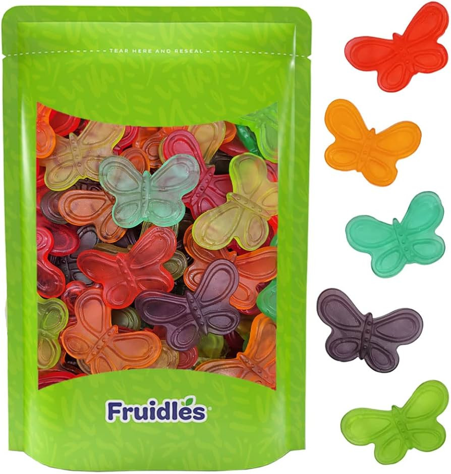 Large Butterflies Gummi Candy, Assorted Fruit Flavors Gummies, Allergy Friendly, Non-GMO, No Arti... | Amazon (US)