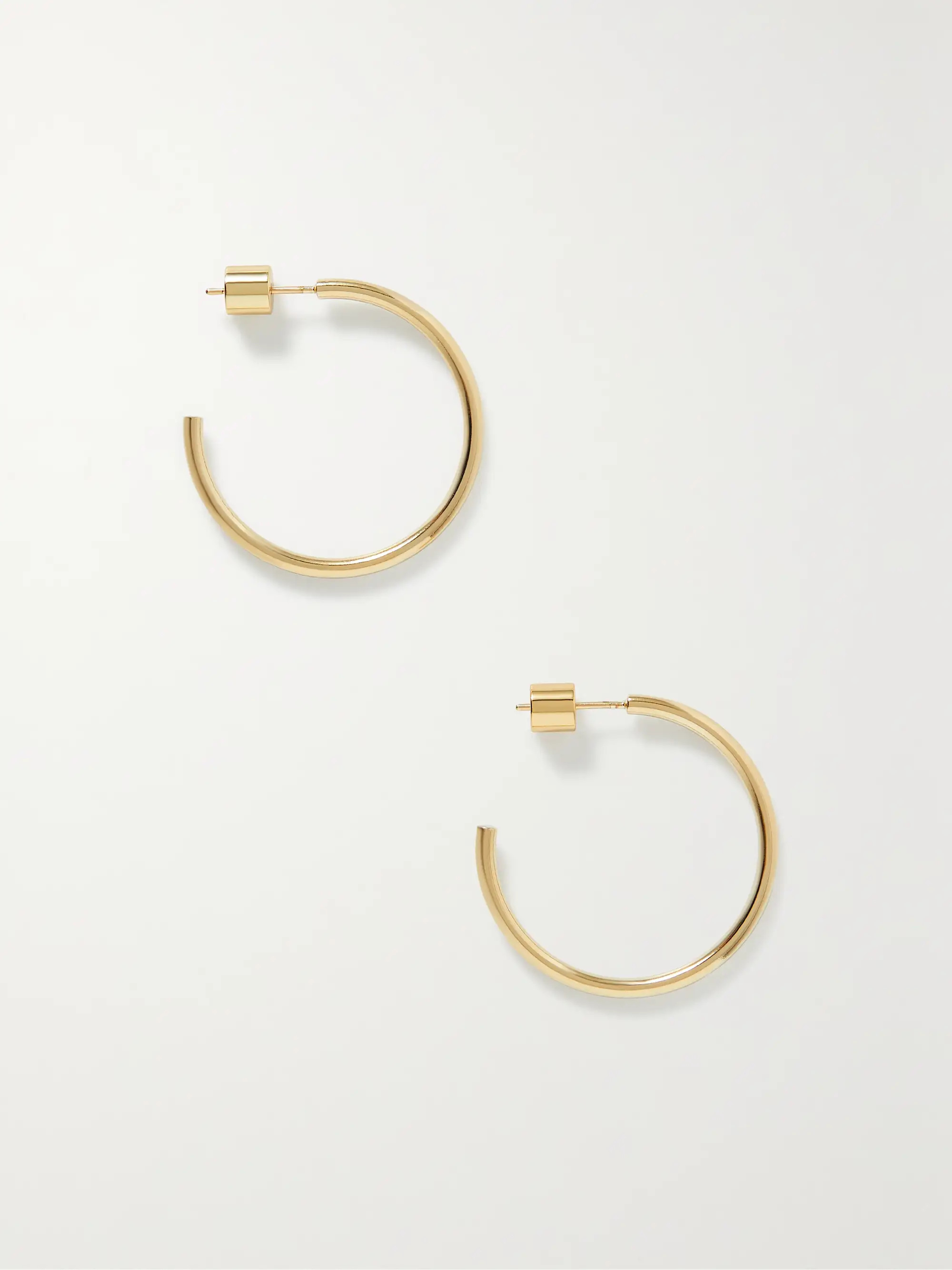 Mini Thread gold-plated hoop earrings | NET-A-PORTER (US)
