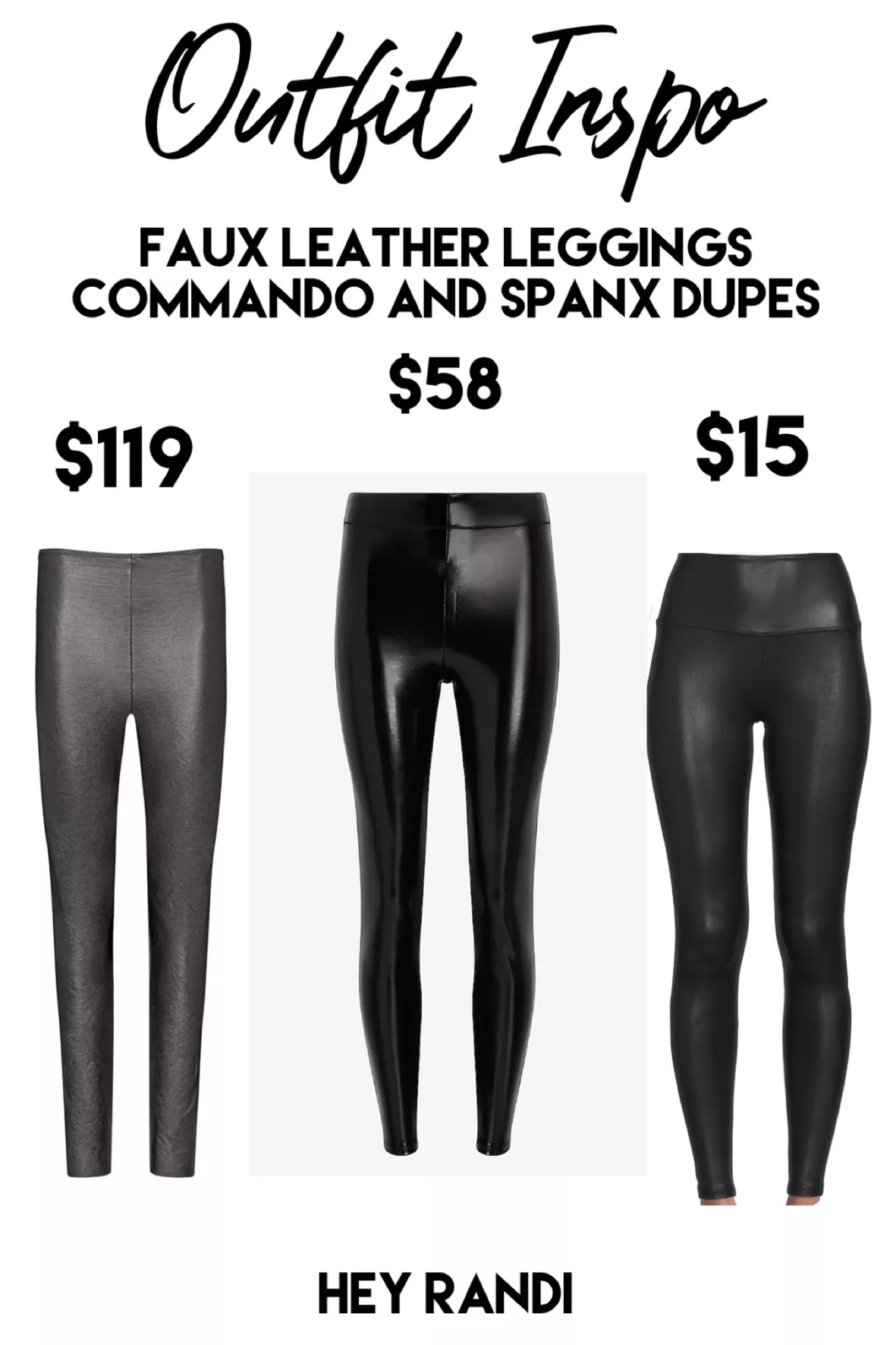 Designer Dupe Faux Leather Leggings - ShopperBoard