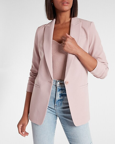 Supersoft Twill Boyfriend Blazer | Express