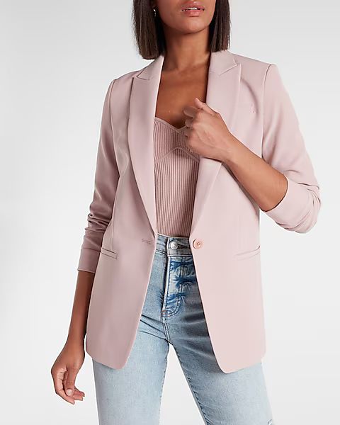 Supersoft Twill Boyfriend Blazer | Express