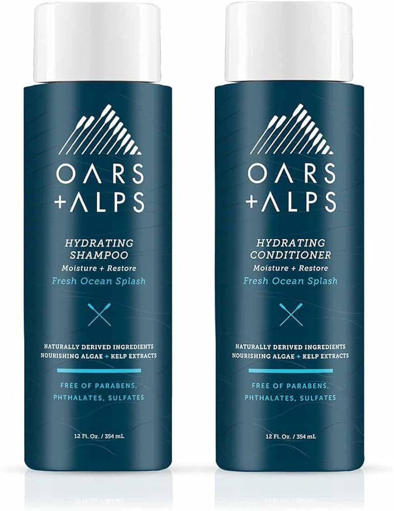 Oars + Alps Mens Sulfate Free Hair Shampoo and Conditioner Set, Hair Care Infused with Kelp and A... | Amazon (US)