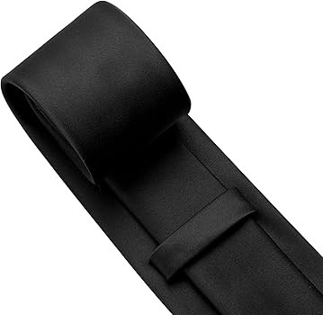 KOOELLE Men's Ties Solid Pure Color Plain Neckties Formal Black Ties For Men | Amazon (US)