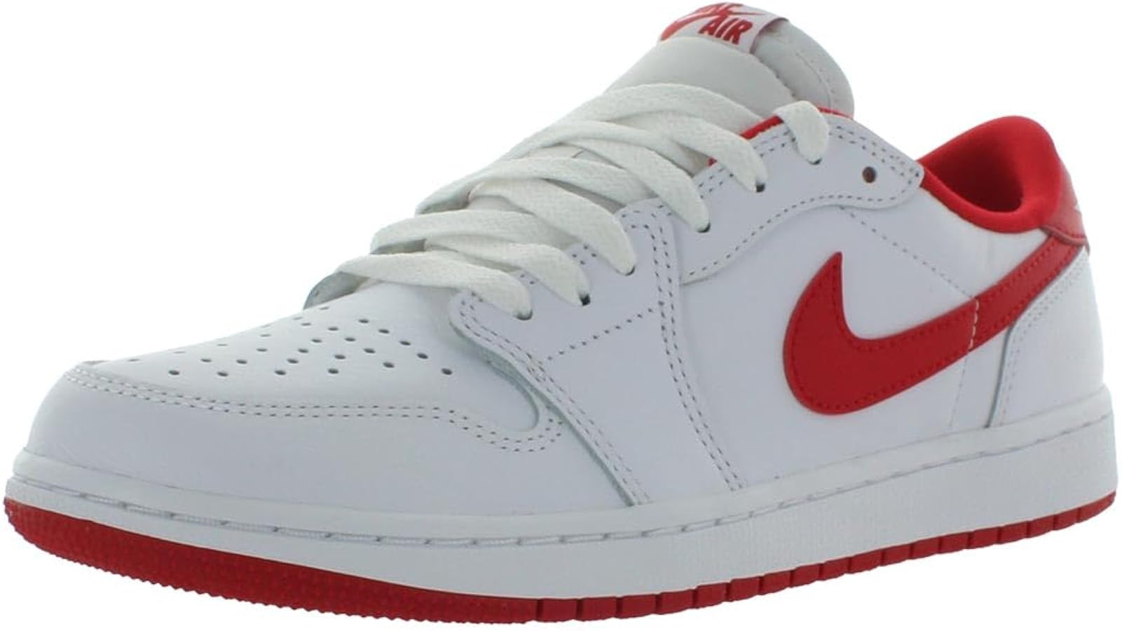 Nike Air Jordan 1 Retro Low OG - White / University Red / White | Amazon (US)