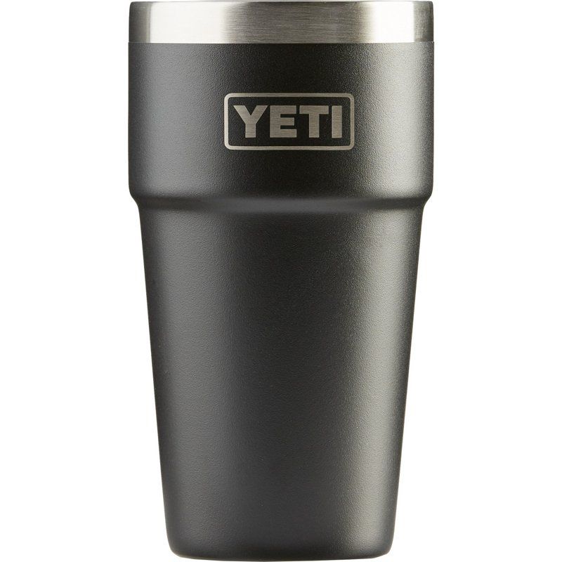 YETI Rambler 16 oz Stackable Pint Tumbler Black - Thermos Cups And Koozies at Academy Sports | Academy Sports + Outdoor Affiliate