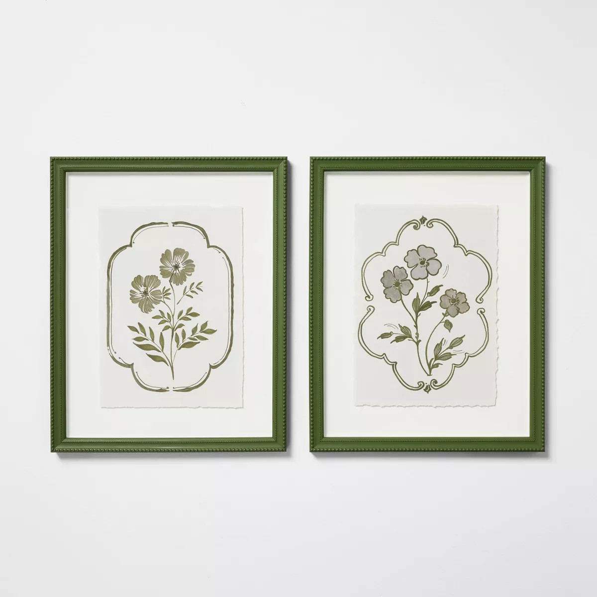 16"x20" (Set of 2) Floral Print Framed Arts - Threshold™ designed with Studio McGee | Target