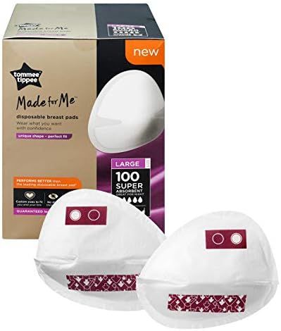 Tommee Tippee Tommee Tippee Made for Me Disposable Breast Pads, Super Absorbent - Large, 100ct, Whit | Amazon (US)