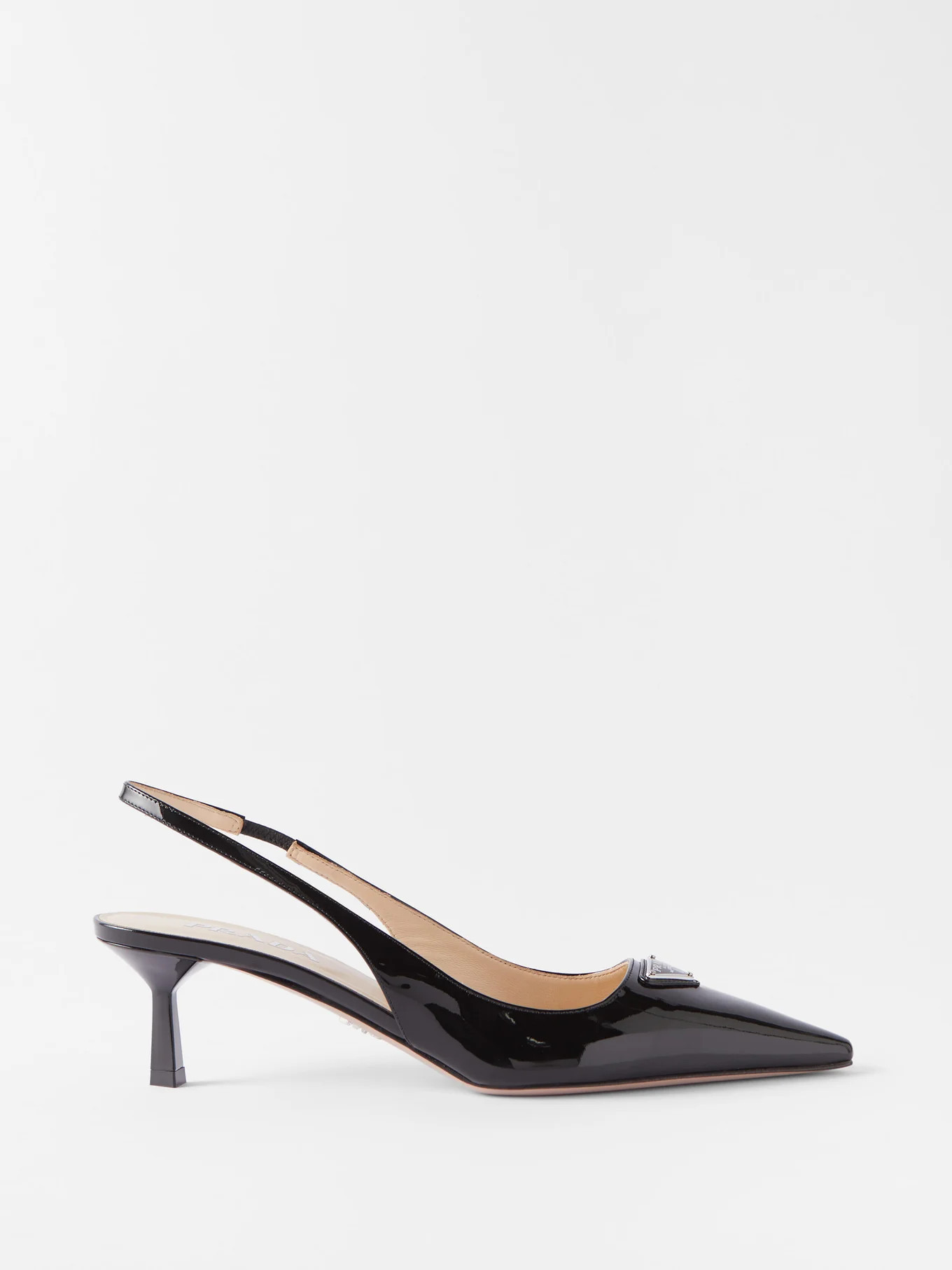 Decollete 65 patent-leather slingback pumps | Matches (UK)