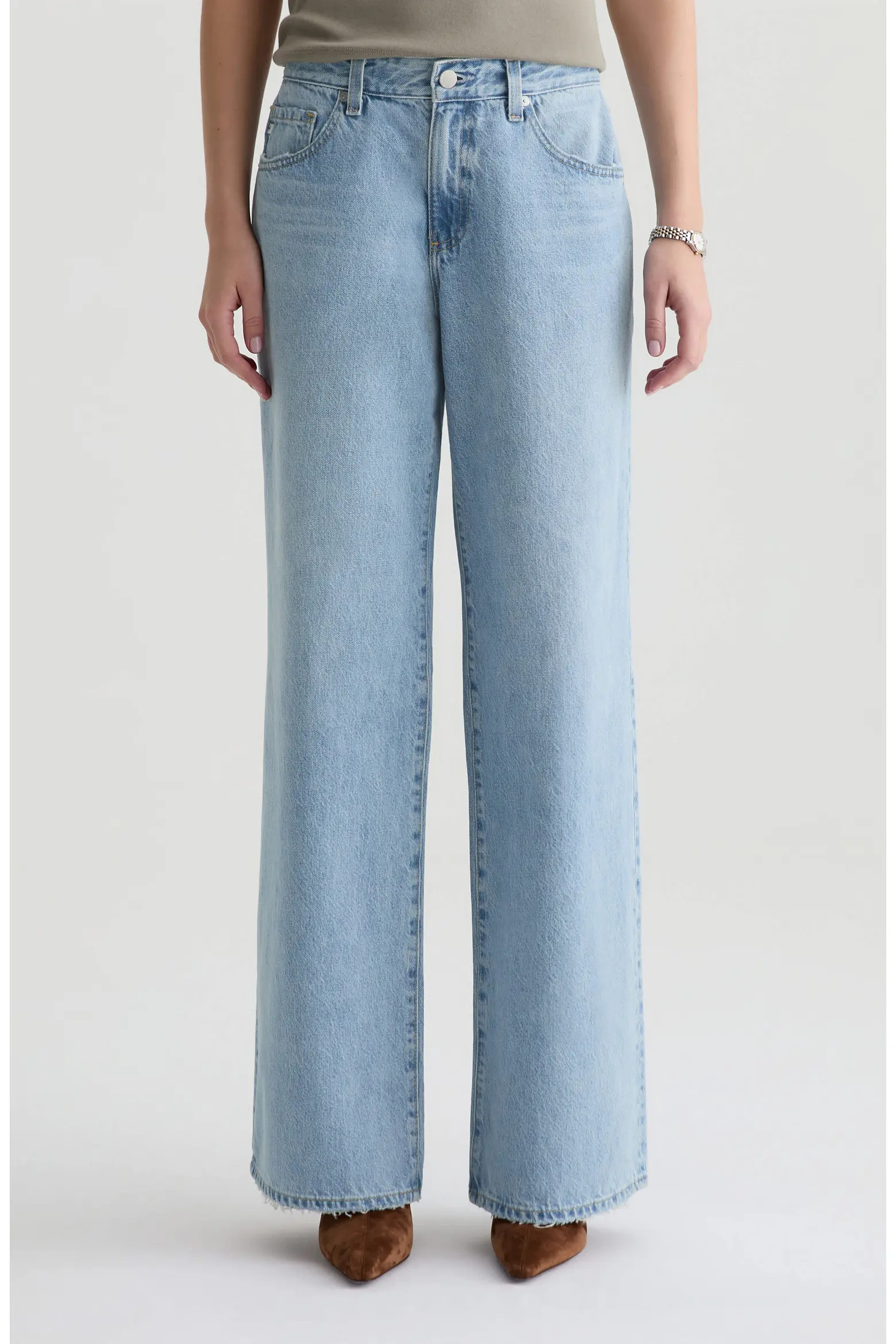 AG Adria Low Rise Baggy Wide Leg Jeans (Women) | Nordstrom | Nordstrom