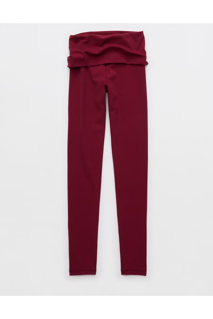 OFFLINE By Aerie Real Me XTRA Foldover Legging Women's Deep Cherry L Long | Aerie