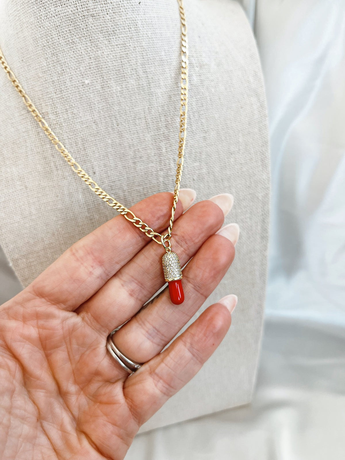 Red Pilled Pendant | Gratefully Helena