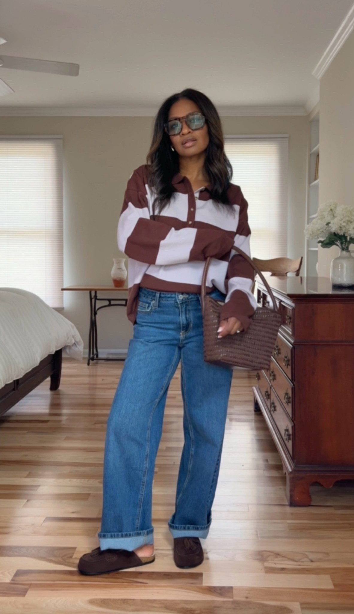 Wearing a medium in the shirt. Size 4 in jeans. I sized up 1/2 in the loafers

#LTKgrwm #LTKootd #LTKOver40