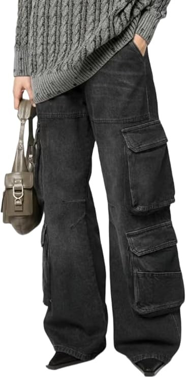 SperLucky Women's Jeans High Waisted Straight Leg Stretchy Jeans Loose Wide Leg Denim Pants | Amazon (US)