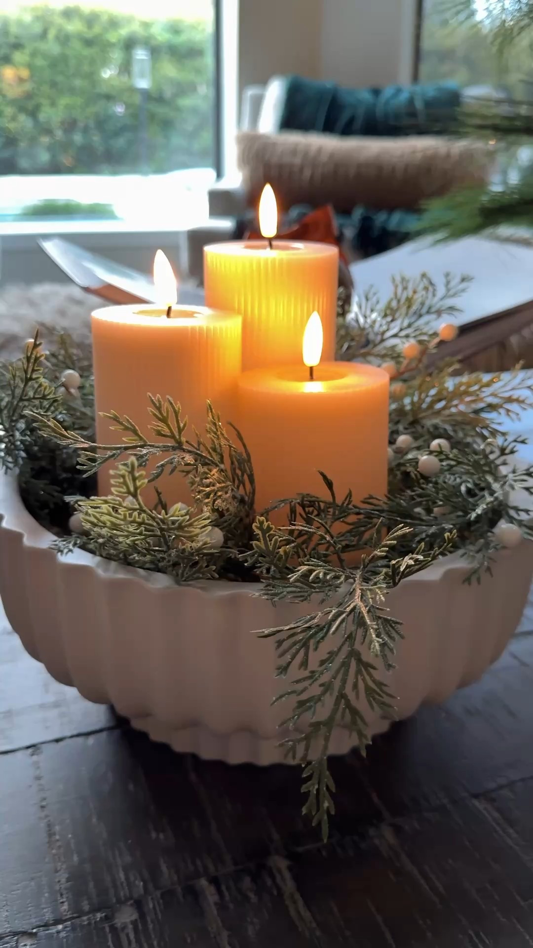 Add some (flameless) candles and a few small sprigs or picks or even a small wreath to a bowl, planter, tray, platter, plate, or vase and you’ve got the best most elegant and simple holiday decor! 

#LTKHoliday #LTKHome