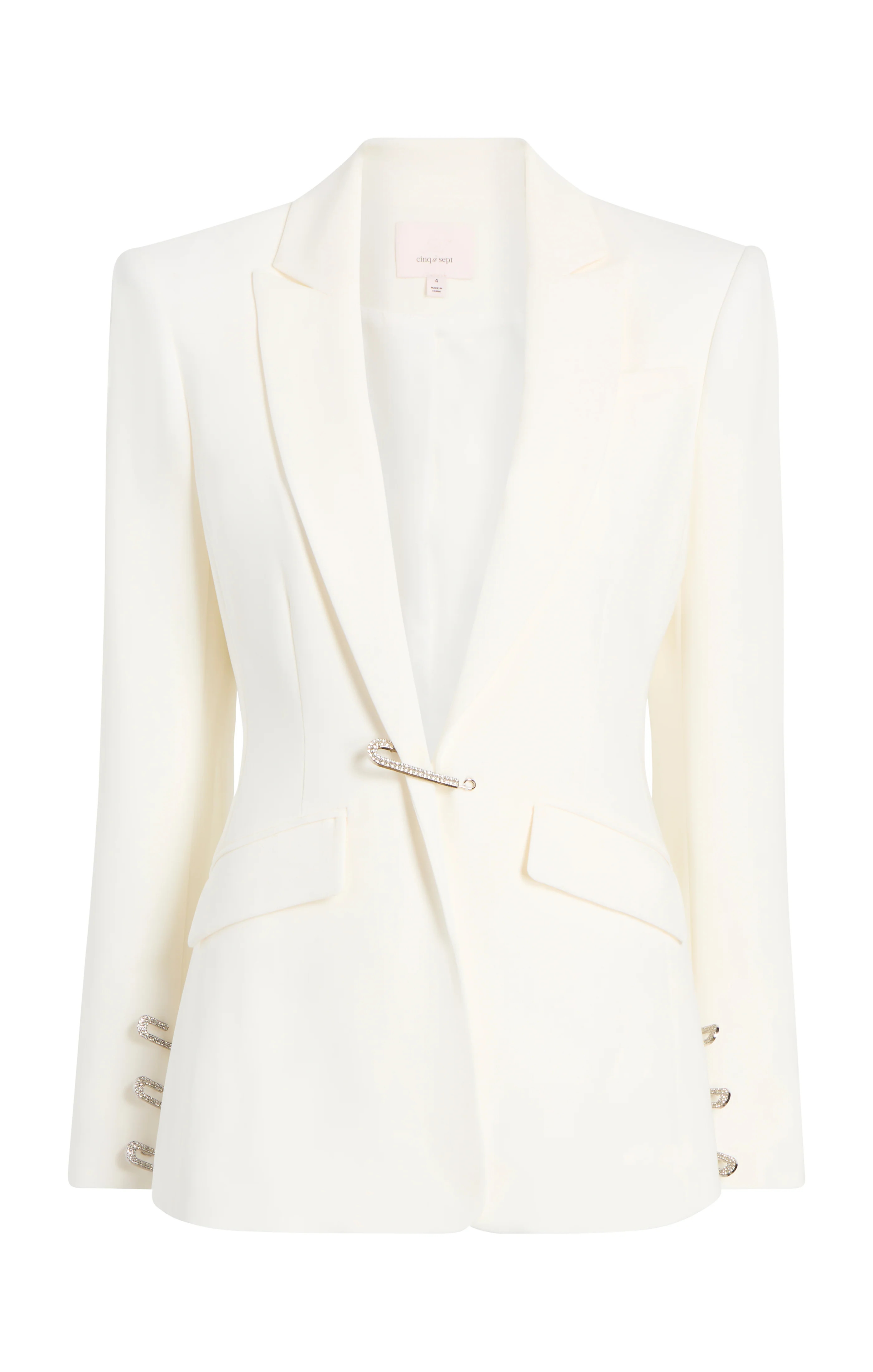 Rhinestone Pin Cheyenne Blazer 16 / Ivory | Cinq à Sept