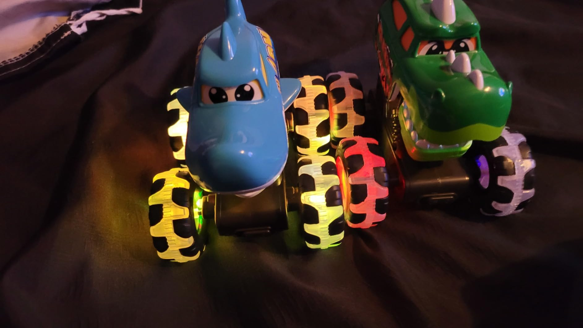 JOYIN 3 Pack Monster Truck Toy - Motion Activated Light-Up Cars for Toddlers - Monster Treads Lig... | Amazon (US)